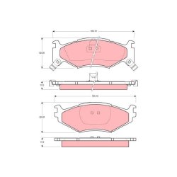 Brake Pad Set TRW GDB1157 OE Ref 4423822