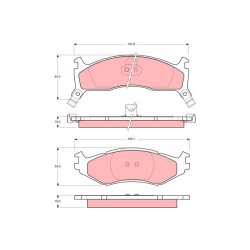 Brake Pad Set TRW GDB1158 OE Ref 4423715