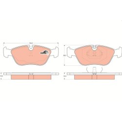 Jeu de plaquettes de frein TRW GDB1159 pour VOLVO OE 271587 TRW