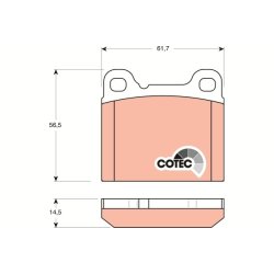 Brake Pad Set TRW GDB1160 OE Ref 2727820