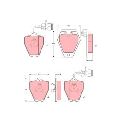 Brake Pad Set TRW GDB1162 OE Ref 4D0 698 151 E