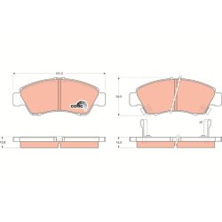 Brake Pad Set TRW GDB1164 OE Ref 5860092080