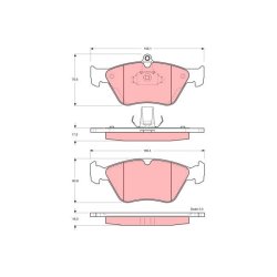 Brake Pad Set TRW GDB1166 OE Ref 9192123