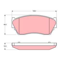 Brake Pad Set TRW GDB1170 OE Ref 41060-62C90