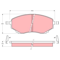 Brake Pad Set TRW GDB1177 OE Ref S4YK3323ZA