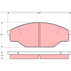 Brake Pad Set TRW GDB1181 OE Ref 04491-35061