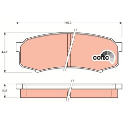 Brake Pad Set TRW GDB1182 OE Ref 04466-60090