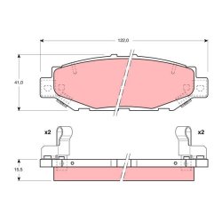 Brake Pad Set TRW GDB1185 OE Ref 04492-24060