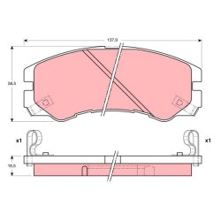 Jeu de plaquettes de frein TRW GDB1186 pour FORD, HOLDEN, ISUZU et plus encore...