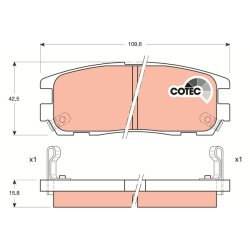 Brake Pad Set TRW GDB1187 OE Ref 8971755300