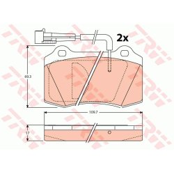 Plaquettes de frein TRW GDB1191 pour CHRYSLER, DODGE, LANCIA OE 4897218AB TRW