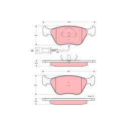 Brake Pad Set TRW GDB1192 OE Ref V89BB2K021AC