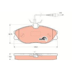 Plaquettes de frein TRW GDB1194 pour PEUGEOT 406 OE 425160 TRW