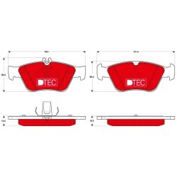 Brake Pad Set TRW GDB1205DTE OE Ref A 004 420 02 20