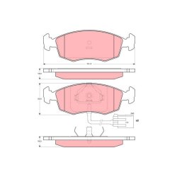 Brake Pad Set TRW GDB1208 OE Ref 1629697