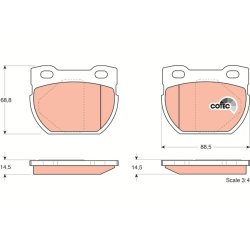 Brake Pad Set TRW GDB1209 OE Ref SFP000280