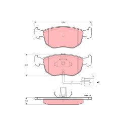 Brake Pad Set TRW GDB1213 OE Ref 93BB-2K021-DD