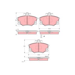Plaquettes de frein TRW GDB1223 pour ALFA ROMEO 155, SPIDER OE 60810239
