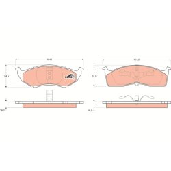 Brake Pad Set TRW GDB1236 OE Ref 5018595AA