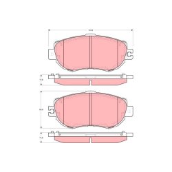 Brake Pad Set TRW GDB1241 OE Ref 04491-50081