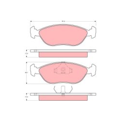 Brake Pad Set TRW GDB1246 OE Ref 3344703