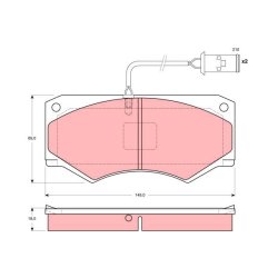 Brake Pad Set TRW GDB1248 OE Ref 1906430