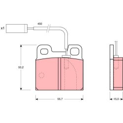 Brake Pad Set TRW GDB1250 OE Ref 0060778265