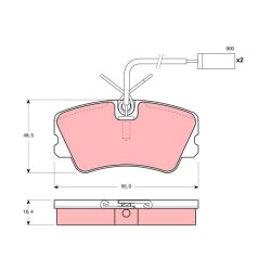 Brake Pad Set TRW GDB1251 OE Ref 0060778098