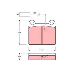 Brake Pad Set TRW GDB1252 OE Ref 60760090
