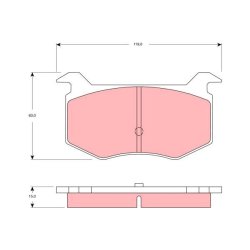 Plaquettes de frein TRW GDB1256 pour MOSKVICH