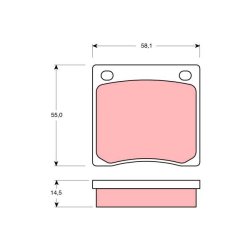 Brake Pad Set TRW GDB126 OE Ref 41060-M4925