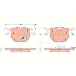 Brake Pad Set TRW GDB1261 OE Ref 1163227