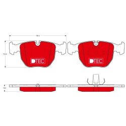 Brake Pad Set TRW GDB1261DTE OE Ref 2 229 031