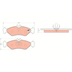 Brake Pad Set TRW GDB1262 OE Ref 003 420 64 20