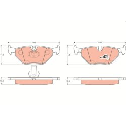 Brake Pad Set TRW GDB1265 OE Ref 1163395