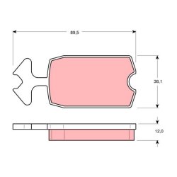 Brake Pad Set TRW GDB127 OE Ref 95 653 061
