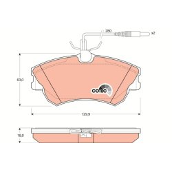 Brake Pad Set TRW GDB1270 OE Ref 60 25 370 398