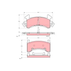 Brake Pad Set TRW GDB1272 OE Ref 18047809