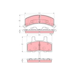 Brake Pad Set TRW GDB1273 OE Ref 04874866AB