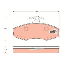 Brake Pad Set TRW GDB1280 OE Ref 6U0 698 151 E