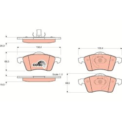 Brake Pad Set TRW GDB1282 OE Ref 7D0 698 151 E