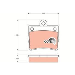 Brake Pad Set TRW GDB1283 OE Ref 002 420 51 20