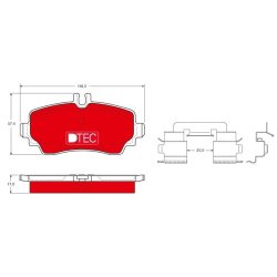 Brake Pad Set TRW GDB1293DTE OE Ref A 168 420 14 20
