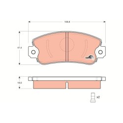 Brake Pad Set TRW GDB1297 OE Ref 0792589