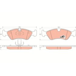 Brake Pad Set TRW GDB1300 OE Ref 90511162