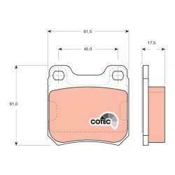 Jeu de plaquettes de frein TRW GDB1302