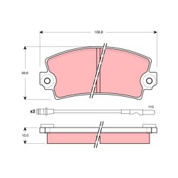 Plaquettes de frein TRW GDB1303 pour ARO, PEUGEOT 10, 240-244, 104 OE 444870