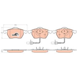 Brake Pad Set TRW GDB1307 OE Ref 4B0 698 151 N