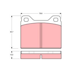 Plaquettes de frein TRW GDB131 pour VOLVO OE 2725307