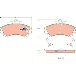 Plaquettes de frein TRW GDB1317 pour VOLVO S40, V40 OE 33456708 TRW